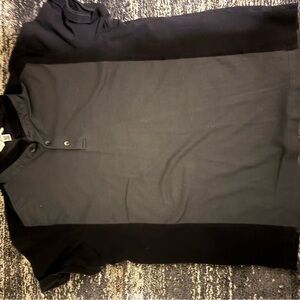 Calvin Klein Men's Two-Tone Black & Charcoal Polo